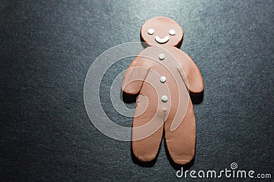 Play doh to Gingerbread Man Evolution 5 Stock Photo