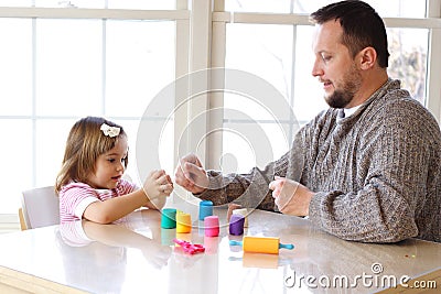 Play dough game Stock Photo