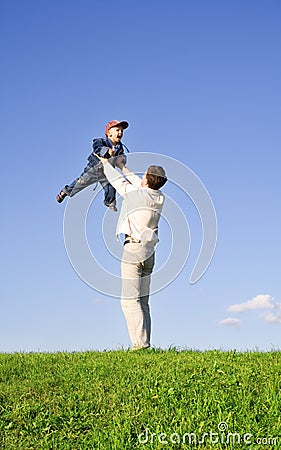 Play with father 4 Stock Photo