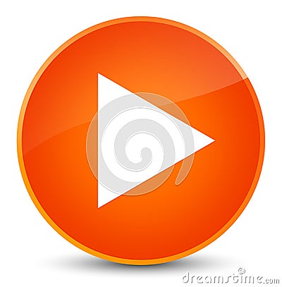 Play icon elegant orange round button Cartoon Illustration