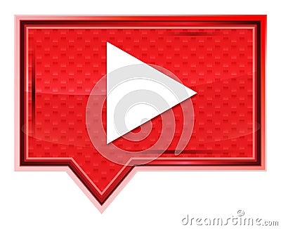 Play icon misty rose pink banner button Stock Photo