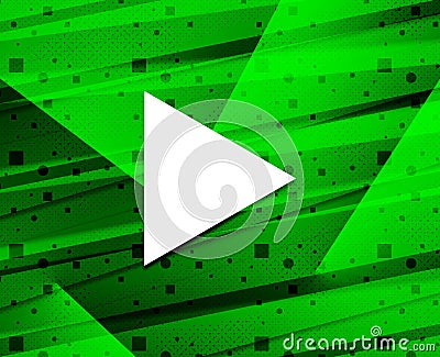 Play icon nature sleek line abstract background illustration Cartoon Illustration