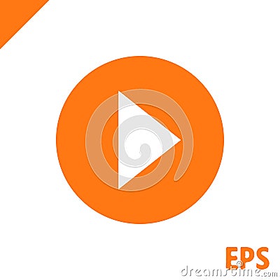 Play icon stock vector illustration flat design Vector Illustration