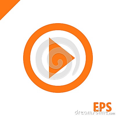 Play icon stock vector illustration flat design Vector Illustration