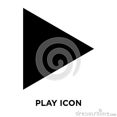 Play icon vector isolated on white background, logo concept of P Vector Illustration