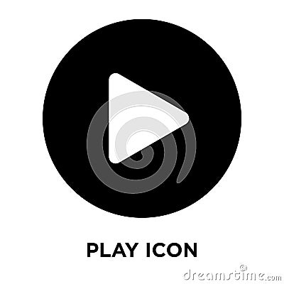 Play icon vector isolated on white background, logo concept of P Vector Illustration