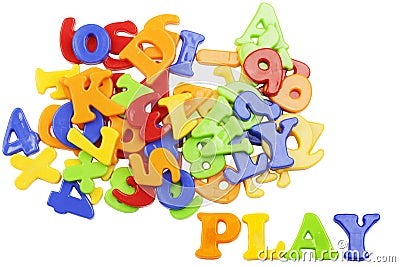 PLAY lettering Stock Photo