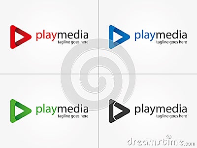 Play media logo. Multimedia logo Vector Illustration