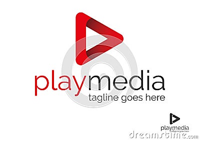 Play Media Logo Vector Illustration