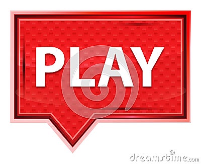 Play misty rose pink banner button Stock Photo