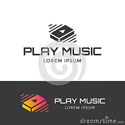 Play music logo Vector Illustration