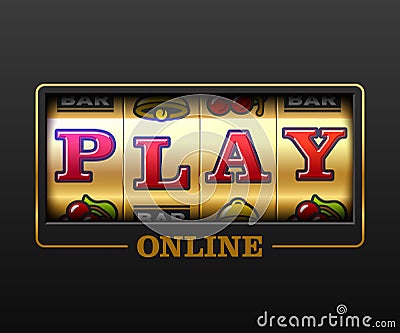 Play Online on slot machine Vector Illustration