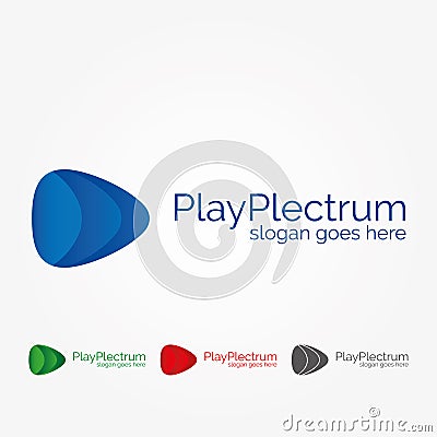 Play plectrum logo Vector Illustration