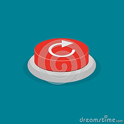 Play the refresh button. The idea of starting over. vector illustration Vector Illustration