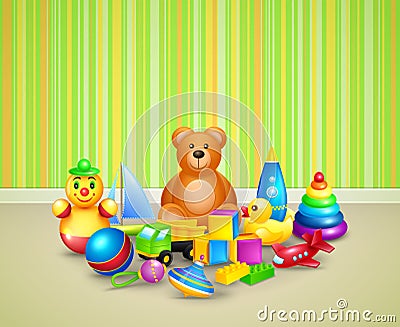 Play room background Vector Illustration