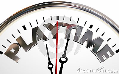 Play Time Fun Recreation Sports Clock Stock Photo