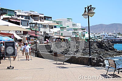 Playa Blanca, Lanzarote seafront path Editorial Stock Photo