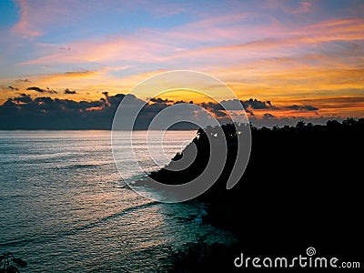 Playa Carrizalillo at sunset Stock Photo