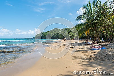 Playa Chiquita - Wild beach close to Puerto Viejo, Costa Rica Editorial Stock Photo