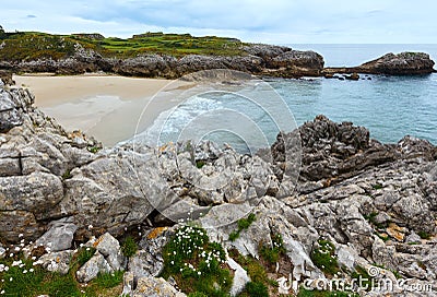 Playa de La Huelga (Villahormes, Spain). Stock Photo