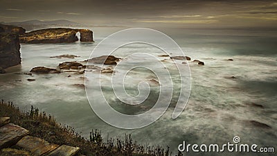 Playa de las Catedrales Stock Photo