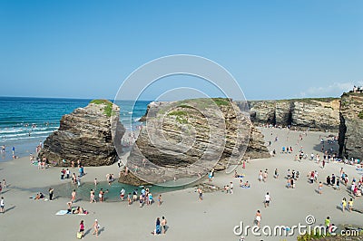 Playa de las catedrales Editorial Stock Photo