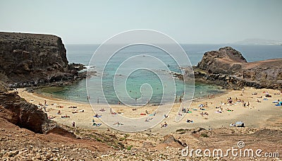 Playa de Papagayo, Lanzarote Stock Photo