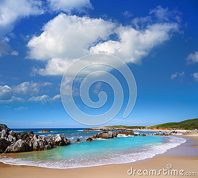 Playa de Toro beach in Llanes Asturias Spain Stock Photo