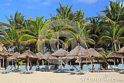 Playa del Carmen beach resort Stock Photo