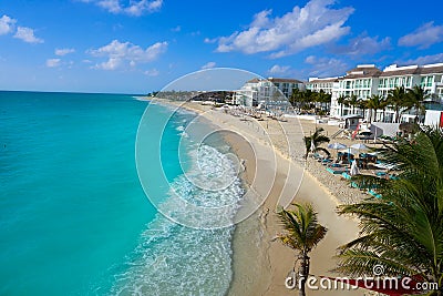 Playa del Carmen beach in Riviera Maya Stock Photo