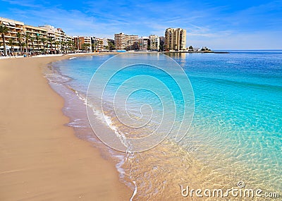 Playa del Cura beach in Torrevieja of Spain Stock Photo