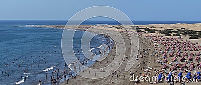 Playa del Ingles - Maspalomas - Gran Canaria Stock Photo