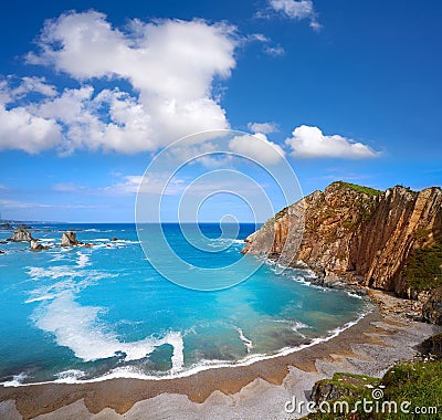 Playa del Silencio in Cudillero Asturias Spain Stock Photo