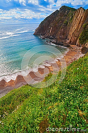 Playa del Silencio in Cudillero Asturias Spain Stock Photo