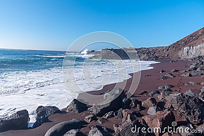 Playa del Verodal beach at El Hierro island, Canary islands, Spain Stock Photo