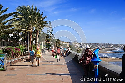 Playa Ingles, Gran Canaria Editorial Stock Photo