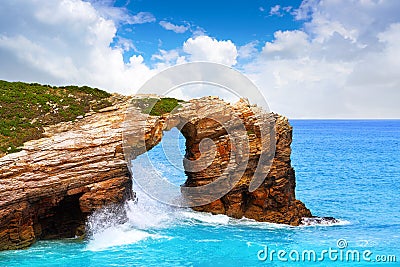 Playa las catedrales Catedrais beach in Galicia Spain Stock Photo