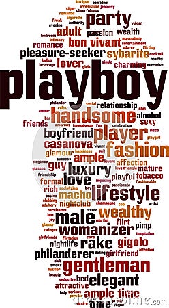 Playboy word cloud Vector Illustration