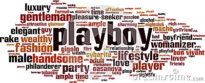 Playboy word cloud Vector Illustration