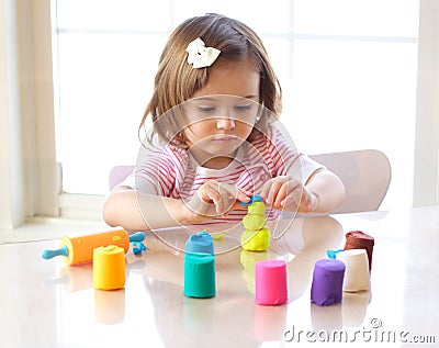 Playdough game Stock Photo