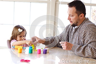 Playdough game Stock Photo