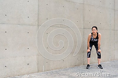 Player complete running endurance self-training Stock Photo