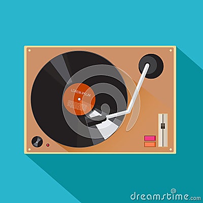 Player for vinyl record Vector Illustration