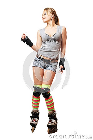 Playful beautiful young woman Stock Photo