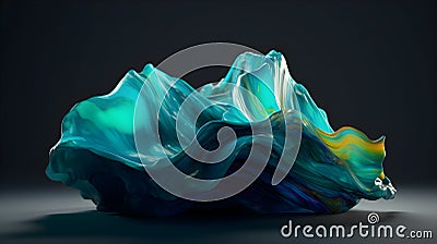 Playful brushstrokes, colorful desktop artwork Stock Photo