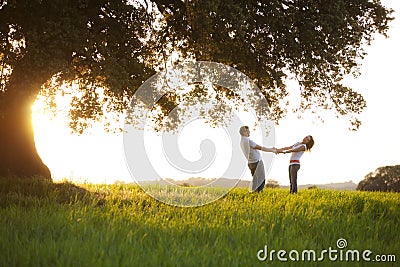 Playful couple Stock Photo