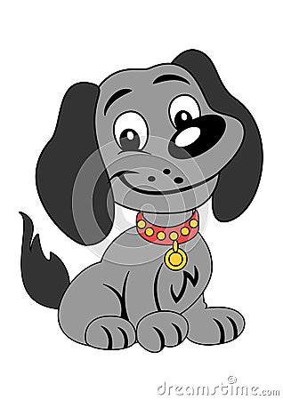 Playful dog Cartoon Illustration