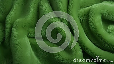 Playful Green Fleece Texture Background For Whimsical Designs Stock Photo