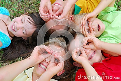 Playful kids Stock Photo