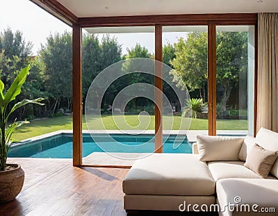 Playful surreal Super modern extravagant Surreal modern Futuristic luxury geometric architecture Stock Photo